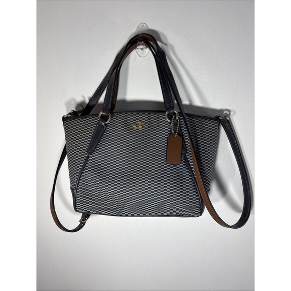 Coach Legacy Mini Kelsey Two-way Satchel Tote & Cross Blue (Flaw) - Picture 1 of 13